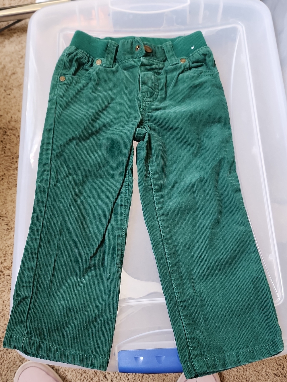 2T Gymboree Emerald Green Corduroy Kids Pull-on Pants